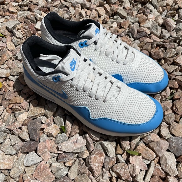 New Nike Air Max 1 G Golf White University Blue - Picture 2 of 5